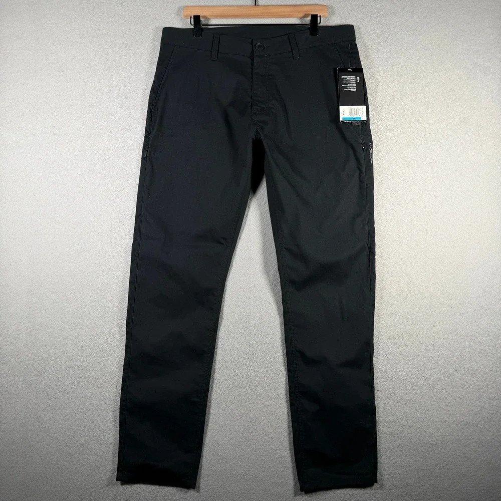 Oakley Mens Icon Chino Pants Blackout Slim Tapered Stretch 36x32 422197A NWT